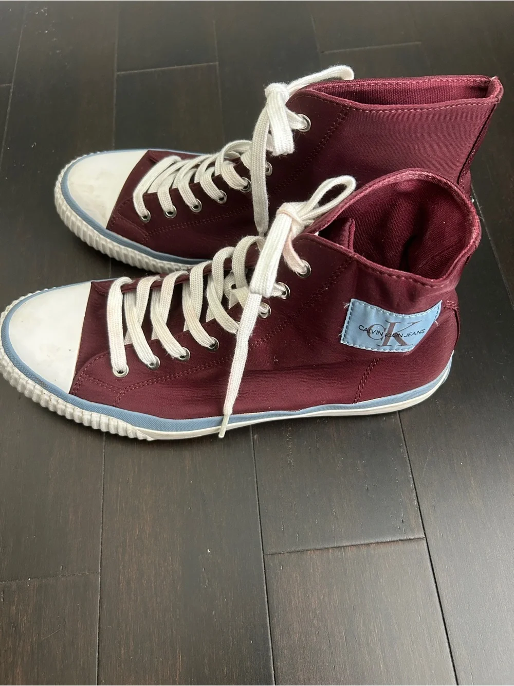 Calvin Klein Men's High-Top Sneakers - Burgundy